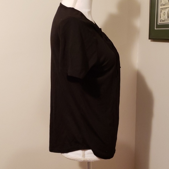 Black tee with tie front - Picture 3 of 5